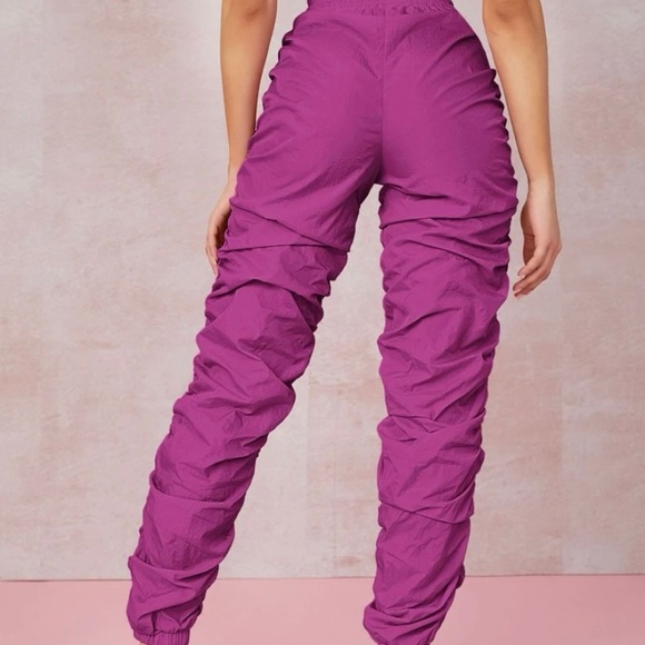 Closet clear out! Runched drawstring windbreaker pants! - Picture 2 of 2